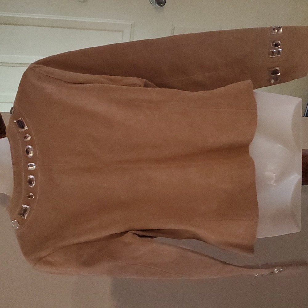 Boston Proper suede leather jacket/blazer - Picture 4 of 9